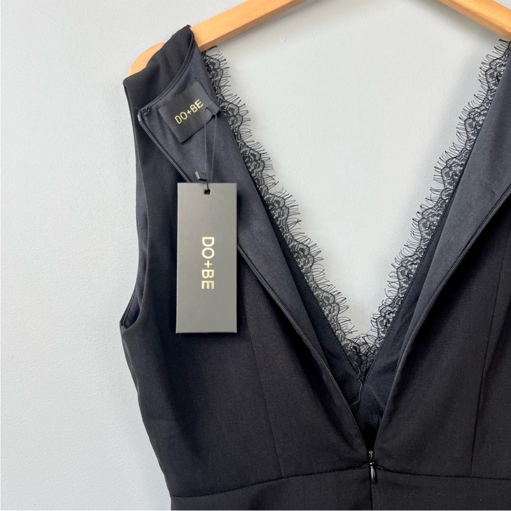 NWT | DO+BE Black Sleeveless V-Neck Mini Dress - Picture 6 of 6